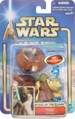Star Wars Action Figures - Yoda Jedi Master - Attack Of The Clones - Saga Collection