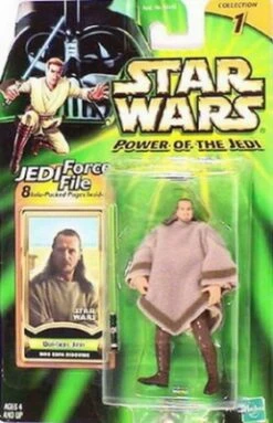 Star Wars Action Figures - Qui-Gon Jinn Mos Espa Disguise - Power Of The Jedi