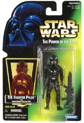Star Wars Action Figure - TIE Fighter Pilot With Imperial Blaster Pistol And Rifle - With Hologram Sticker 1 Star Wars Action Figure - TIE Fighter Pilot With Imperial Blaster Pistol And Rifle - With Hologram Sticker