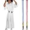 Star Wars Costume Child Deluxe Princess Leia - WITH X2 FREE LIGHTSABERS