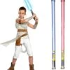 Star Wars Costume Child - The Rise Of Skywalker - Rey - WITH X2 FREE LIGHTSABERS