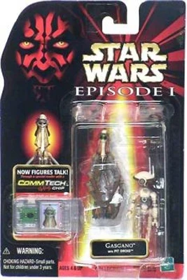 Star Wars Multi Action Figures - Gasgano With Pit Droid - CommTech Chip 1 Star Wars Multi Action Figures - Gasgano With Pit Droid - CommTech Chip