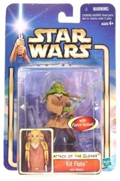 Star Wars Action Figures - Kit Fisto Jedi Knight - Attack Of The Clones - Saga Collection