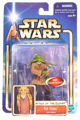 Star Wars Action Figures - Kit Fisto Jedi Knight - Attack Of The Clones - Saga Collection 1 Star Wars Action Figures - Kit Fisto Jedi Knight - Attack Of The Clones - Saga Collection