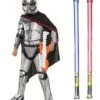 Star Wars Costume Super Deluxe Child - Captain Phasma The Force Awakens - WITH X2 FREE LIGHTSABERS