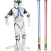 Star Wars Costume Basic Child - Clone Trooper Episode 3 - WITH X2 FREE LIGHTSABERS