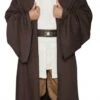 * Star Wars Obi Wan Kenobi Costume - Body Tunic With Replica DARK BROWN Jedi Robe