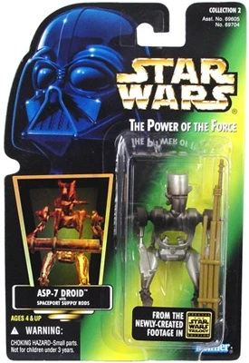 Star Wars Action Figure - ASP-7 Droid With Spaceport Supply Rods - Hologram 1 Star Wars Action Figure - ASP-7 Droid With Spaceport Supply Rods - Hologram