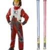 Star Wars Costume Deluxe Child - Poe Dameron The Force Awakens - WITH X2 FREE LIGHTSABERS