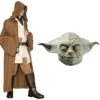 Star Wars Costume Adult - Light Brown Robe And Yoda Mask