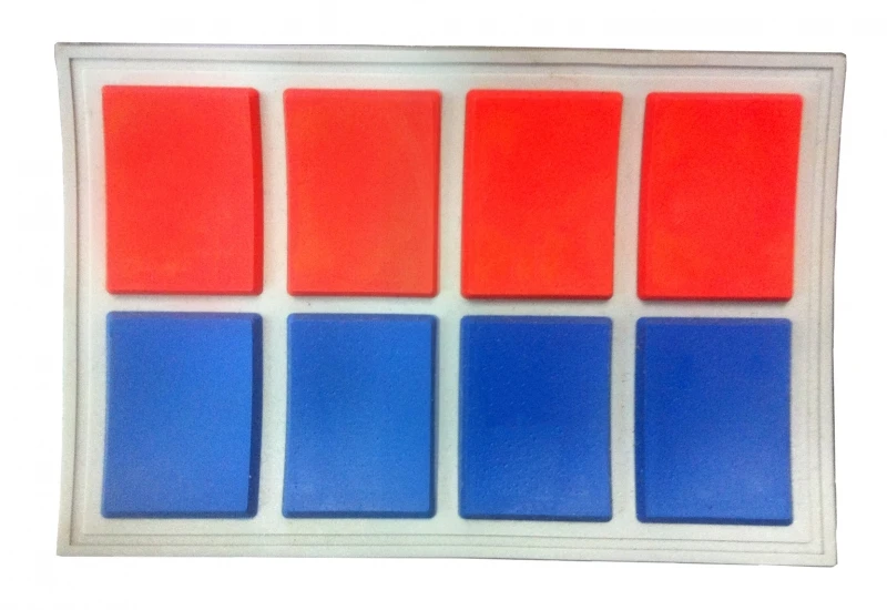 Star Wars Imperial Officer Ranking Bar - Red And Blue X 4 - Major 1 Star Wars Imperial Officer Ranking Bar - Red And Blue X 4 - Major