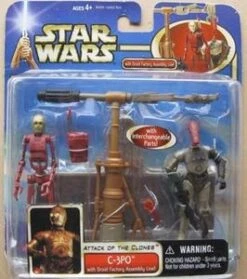 Star Wars Action Figure Playset - C-3PO With Droid Factory Assembly Line - Attack Of The Clones - Saga Collection