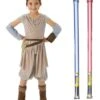 Star Wars Costume Deluxe Child - Rey The Force Awakens - WITH X2 FREE LIGHTSABERS