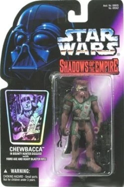Star Wars Action Figure - Chewbacca In Bounty Hunter Disguise With Vibro Axe And Heavy Blaster Rifle - Shadows Of The Empire