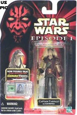 Star Wars Action Figure - Captain Tarpals With Electropole - CommTech Chip 1 Star Wars Action Figure - Captain Tarpals With Electropole - CommTech Chip