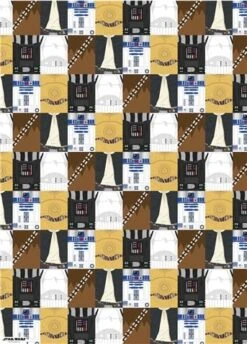 Star Wars Gift Wrap And Tags - Character Squares