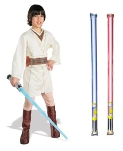 Star Wars Costume Basic Child - Obi Wan Kenobi Episode 3 - WITH X2 FREE LIGHTSABERS