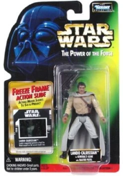 Star Wars Action Figure - Lando Calrissian In Generals Gear With Blaster Pistol - Freeze Frame Action Slide