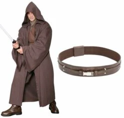Star Wars Dark Brown Jedi Robe With Jedi Belt