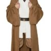 * Star Wars Obi Wan Kenobi Costume - Tunic With Replica LIGHT BROWN Jedi Robe