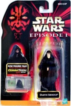 Star Wars Action Figure - Darth Sidious - Episode 1 - With CommTech Chip