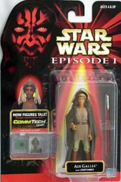 Star Wars Action Figure - Adi Gallia With Lightsaber - Episode 1 - With CommTech Chip